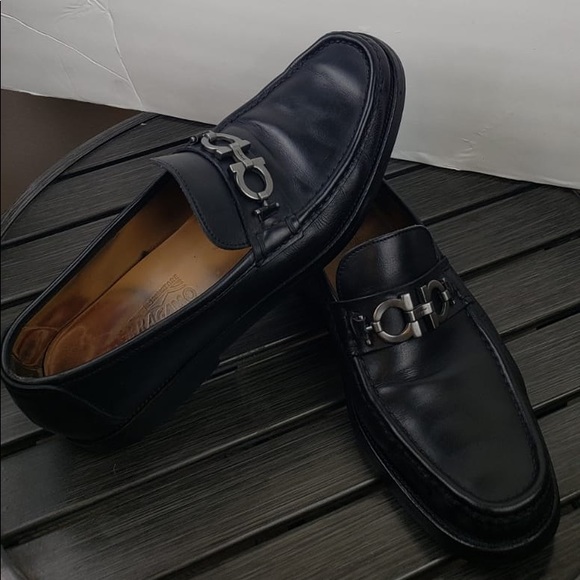 Salvatore FERRAGAMO LOGO  LOAFERS SZ 10.5 D - Picture 2 of 14